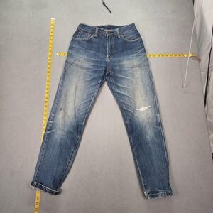 Edwin Jeans Mens 505X Blue Medium Wash Tapered Zip Fly Fits 27x28